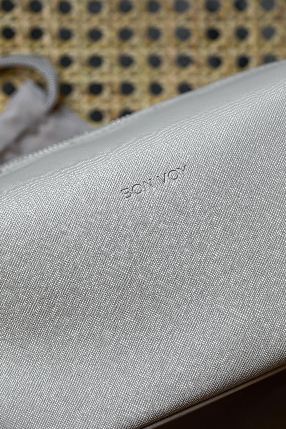 Close-up of Bon Voy bag texture
